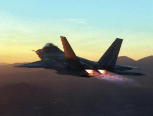 F-22 Into the Sunset
